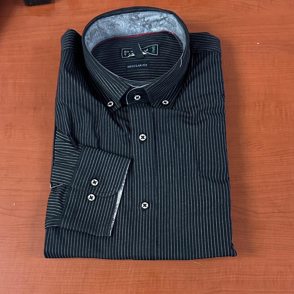 Raymond Black Pinstripe Casual Shirt
